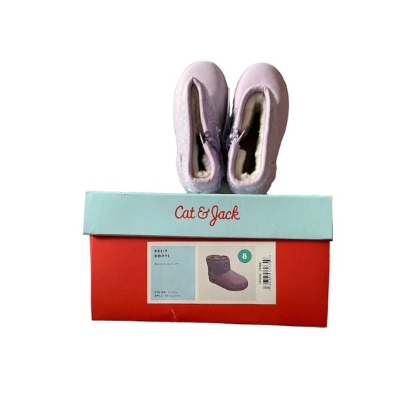 Brand new in box Cat & Jack Toddler/Girls Winter Sherpa Boots - Picture 8 of 8